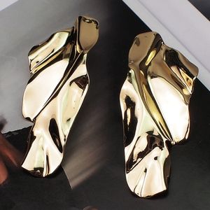 Irregular Metal Gold Color Stud Statement Earrings